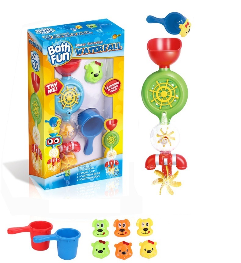 Игрушка для ванной Водопад синий, зеленый mix. 9907