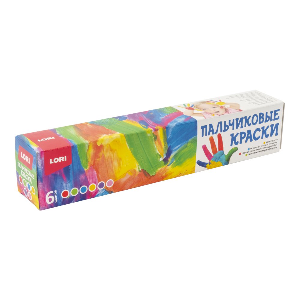 Пкр-006 Пальчиковые краски 6 цв. по 40 мл.