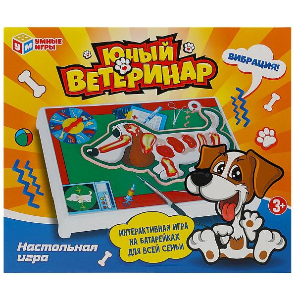 Настольная игра юный ветеринар, бат.кор.30*26*4,3см Умные игры в кор.24шт