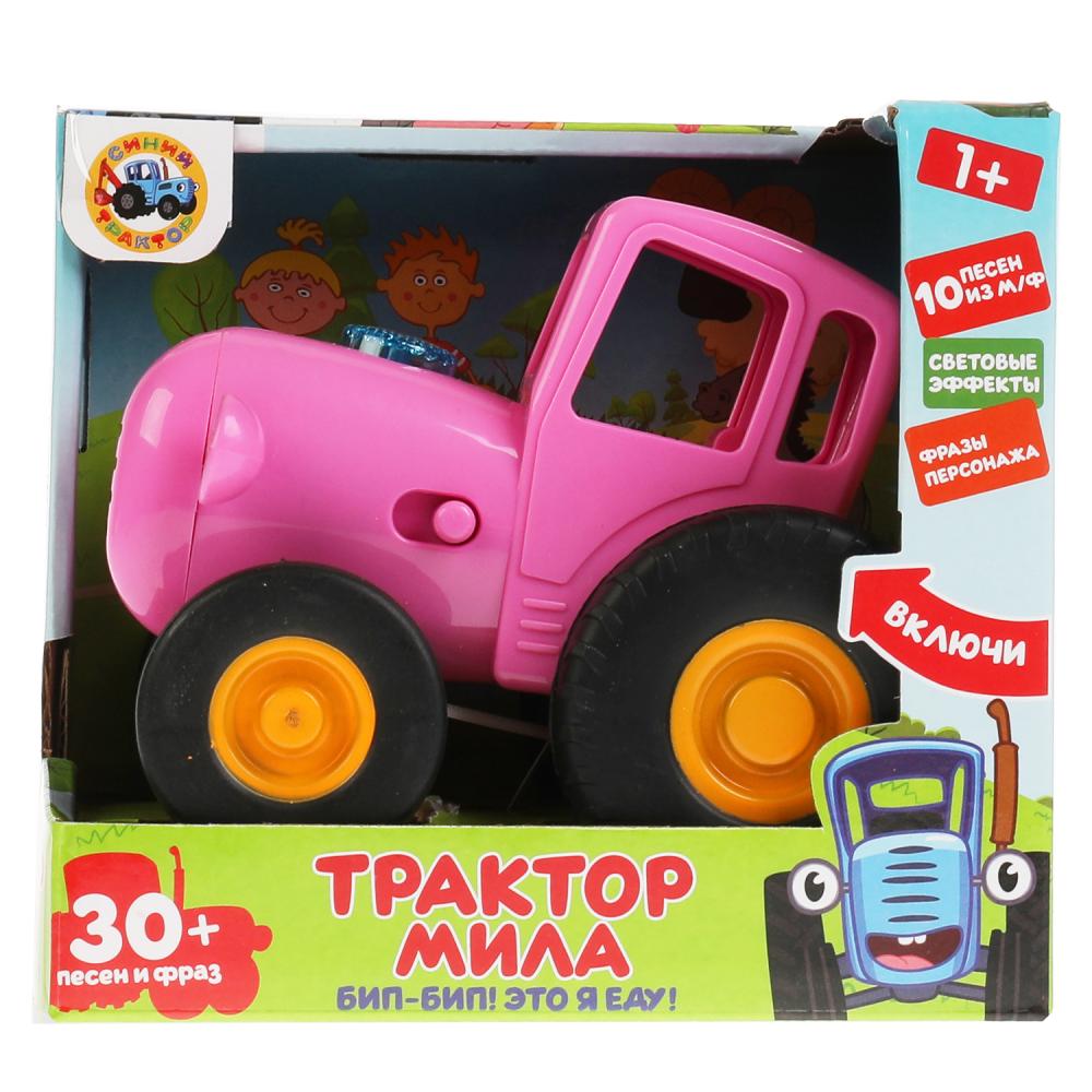 Каталка Мила СИНИЙ ТРАКТОР 30 песен и фраз.свет.кор.бат. Умка в кор.72шт