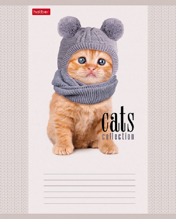 Тетрадь А5 12 л. клетка ХАТБЕР "КОТОТЕРАПИЯ", скоба (1/20/280) (12Т5В1_КОТОТЕРАПИЯ) (058038)