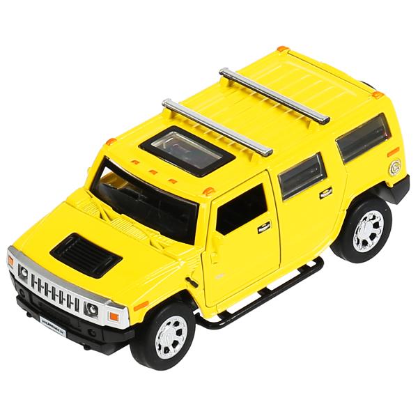 Машина металл "hummer h2" 12см, открыв. двери, инерц., желтый в кор. Технопарк в кор.2*36шт