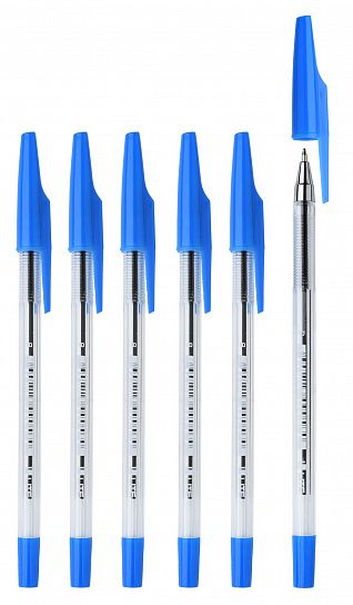 Ручка шариковая LITE "927". 0,7 мм. прозрачный корпус, синяя (BPRL01-B) (164032)