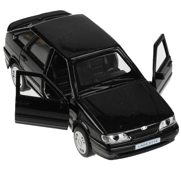 Машина металл LADA -2114 "SAMARA", 12 см, двер, баг, инер., черный, кор. Технопарк в кор.2*36шт