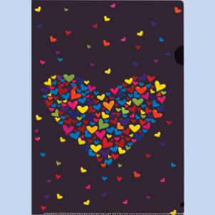 Папка-уголок Сердце А4 0,18 мм 