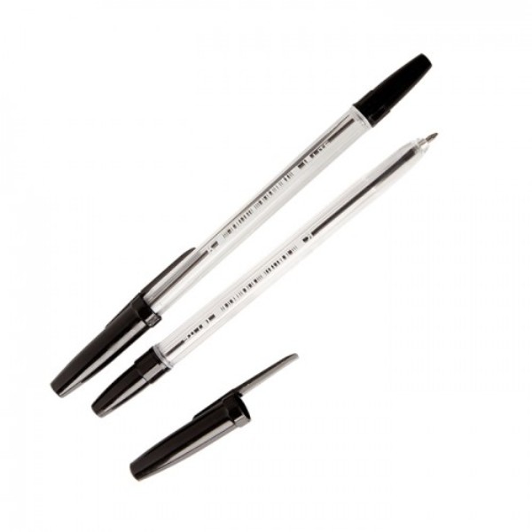 Ручка шариковая LITE 51, 0,7мм, прозрачный корпус, черная (1/50/1000) (BPRL02-K) (164035)