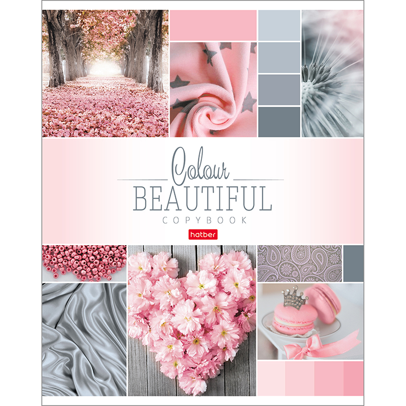 Тетрадь А5 96 л. клетка ХАТБЕР "BEAUTIFUL COLOUR", скоба (1/6/60) (96Т5В1) (046858)