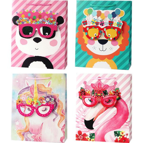 Пакет подарочный бум. "deVENTE. Party" верт. 31x42x12 см, с блестками ,210 г/м2, ассорти (9041159) 