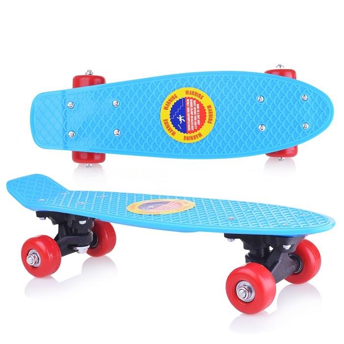 Скейт-круизер №YB-1705/Z0088/ пластик/цвета микс/4колеса/платформа-41см, колеса PVC- 45*25mm