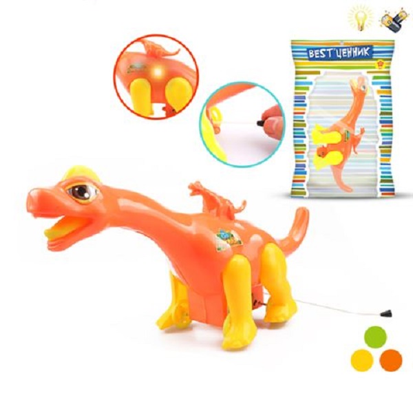 Игрушка Динозавр, со шнурком, батарейки, свет 57027