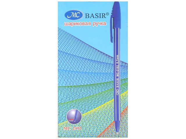 Ручка шариковая Полосы Basir синяя 0,7 мм МС-2192/50/2000