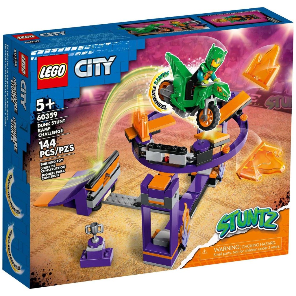 Игрушка Конструктор LEGO® City Stuntz Испытание каскадеров с трамплином и кольцом 60359