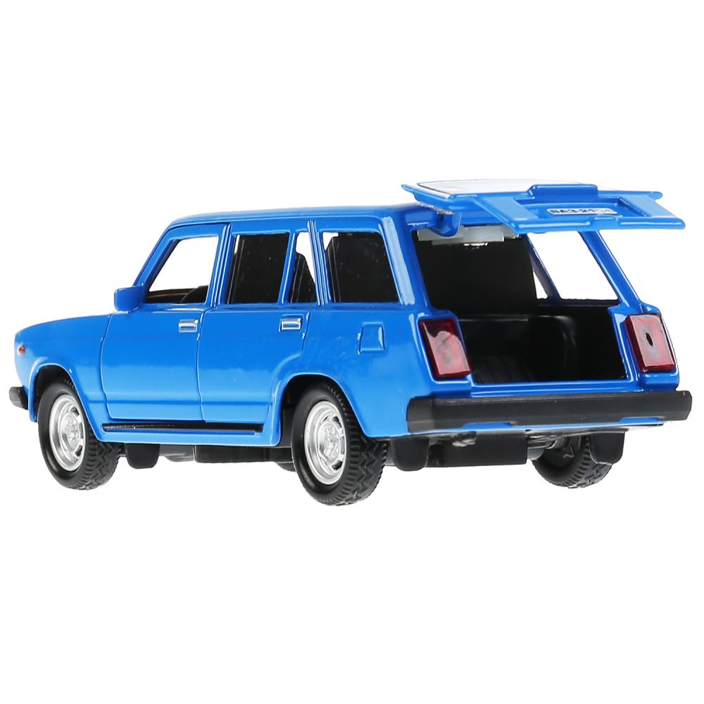 Машина металл ВАЗ-2104 ЖИГУЛИ длина 12 см, двери, багаж, инерц, синий, кор. Технопарк в кор.2*36шт