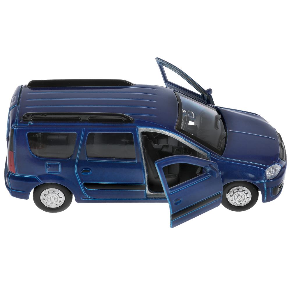 Машина металл LADA LARGUS 12 см, двери, багаж., инерц., синий, кор. Технопарк в кор.2*24шт