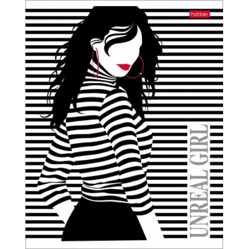 Тетрадь А5 48 л. клетка ХАТБЕР "УДИВИТЕЛЬНЫЕ ДЕВУШКИ", скоба, 5 диз. в блоке (48Т5В1) (068037)