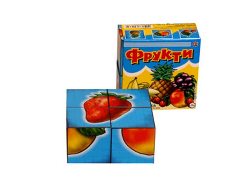 Кубики 4шт "ФРУКТЫ" (34шт)