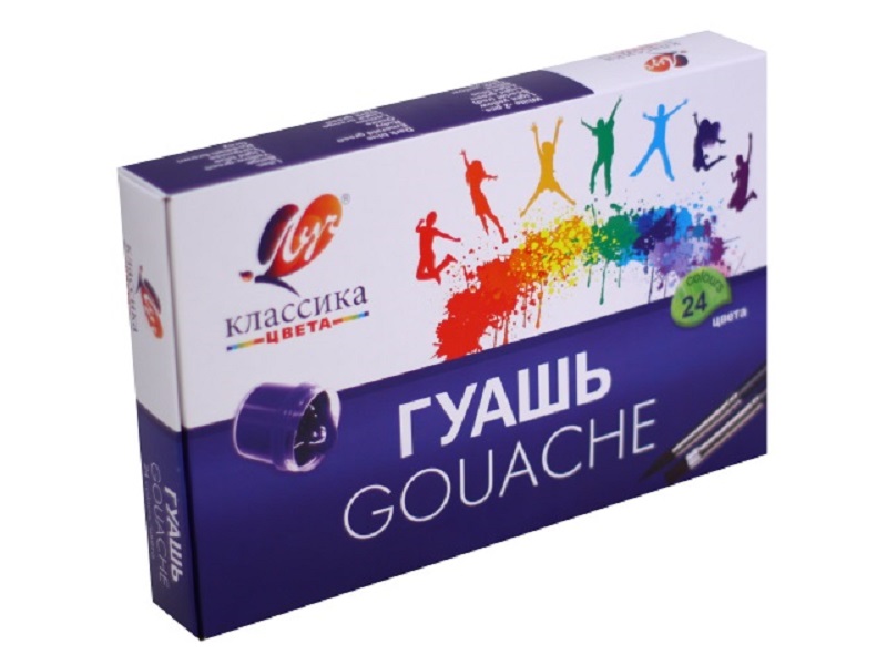 Гуашь 24 цвета по 20мл Классика Луч 28С 1681-08\6