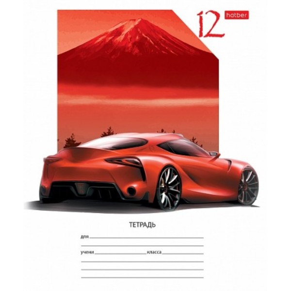 Тетрадь А5 12 л КОСАЯ ЛИН.С ДОП.ГОРИЗОНТ. ХАТБЕР "АВТОПАНОРАМА" (12Т5В6) (074323)