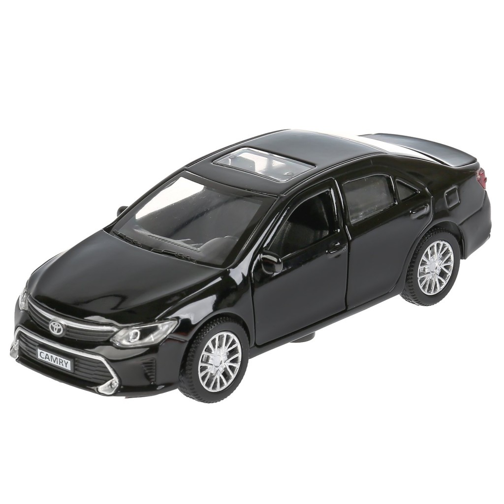 Машина металл TOYOTA CAMRY длина 12 см, двери, багажн, инерц, черный, кор. Технопарк в кор.2*36шт