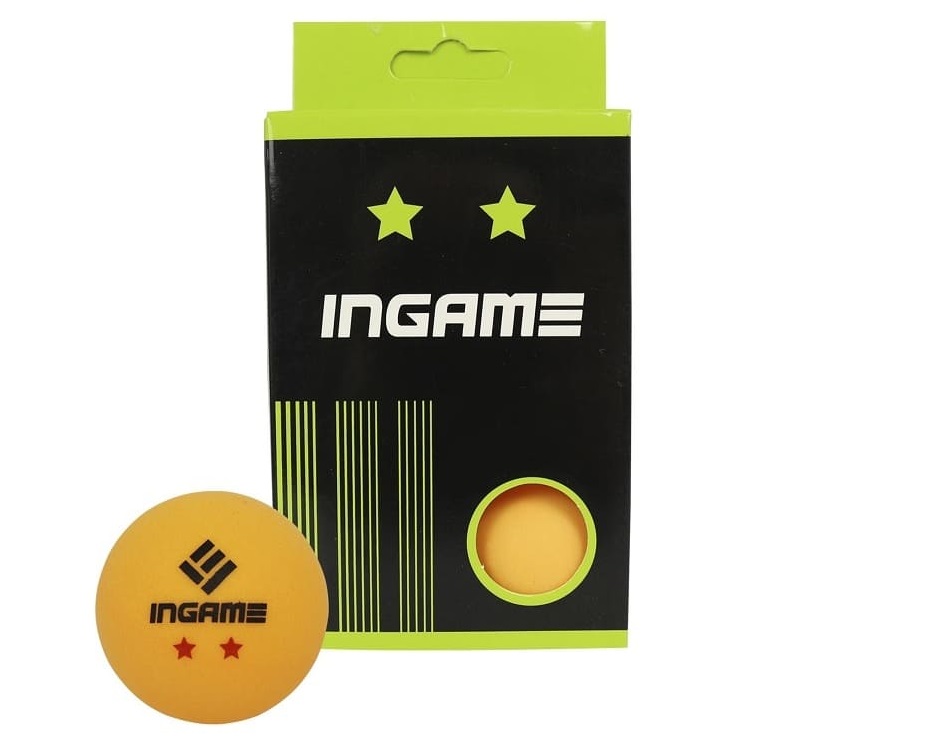 Мячики для настольного тенниса Ingame 2 звезды, IG020 6 шт в упаковке