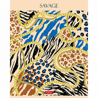 Тетрадь А5 96 л. линия ХАТБЕР "SAVAGE" 65г/кв.м, скоба (96T5тB2) (068377)