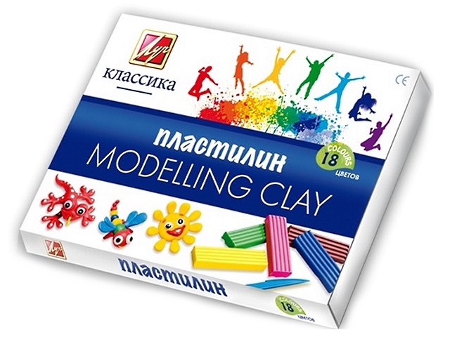 Пластилин 18цв 340гр Классика Детство Луч к/к 20С 1330-08/14