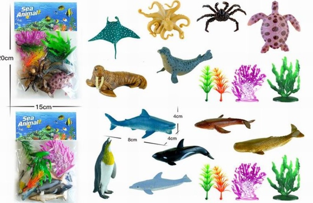 Набор Морских обитателей №303-289/6шт/пакет/20*15*5