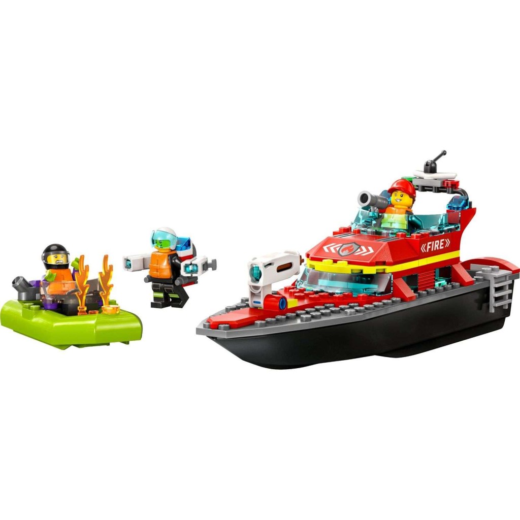 Игрушка  Конструктор LEGO City Лодка пожарной бригады 60373