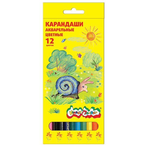 Карандаши акварельные КАЛЯКА-МАЛЯКА, 12 цв. (12/240) (КАКМ12) (063031)