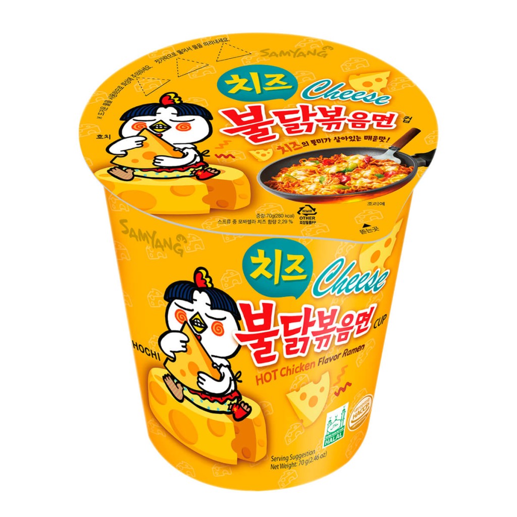 Лапша Samyang 70г Chicken Cup Ramen Cheese острая со вкусом курицы и сыра 