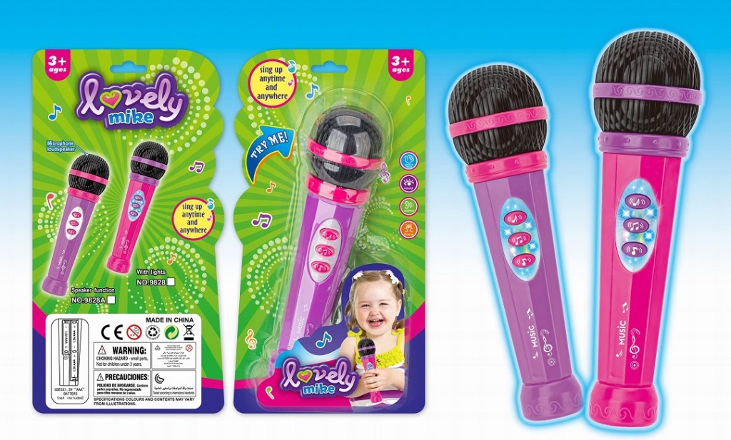 Игрушка Микрофон №9828/звук,свет/25*5*13,2