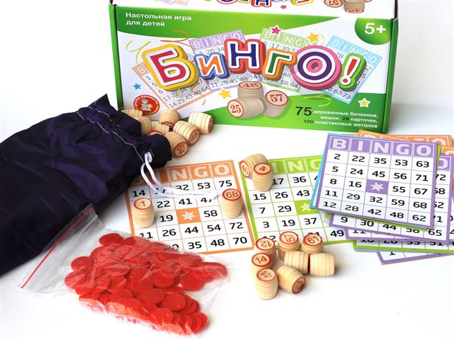 Игра настольная "Бинго" (дер.бочонки)