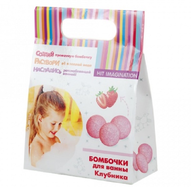 Набор для детского творчества "Бомбочки для ванны. Клубника"
